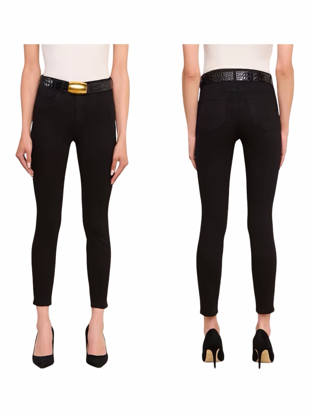 L’AGENCE NOIR MARGOT HIGH RISE SKINNY JEANS. Size 30”.